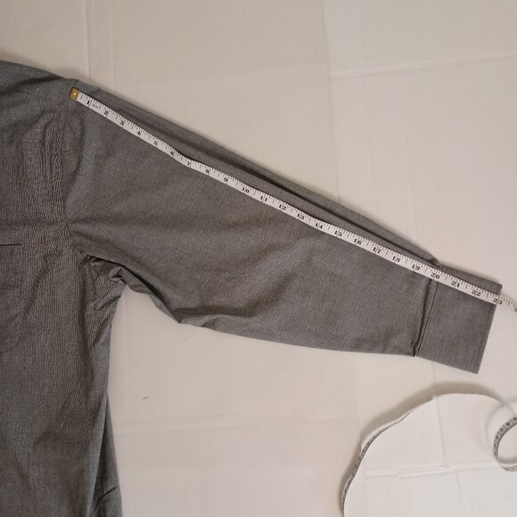 Chaps Men’s Black White Check Classic Fit Button Down Shirt Size 17.5 32/33 NWT - Picture 14 of 16